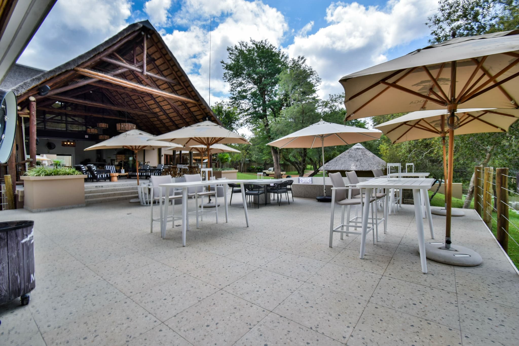 Open-air restaurant and bar terrace